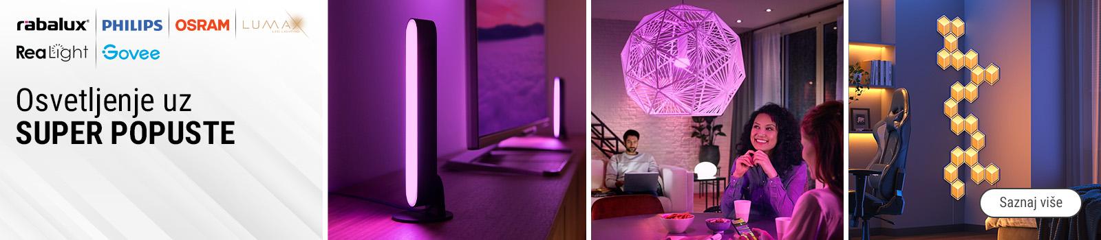 20% popusta na Rabalux, Rea Light, Philips, Osram, Lumax i Govee rasvetu