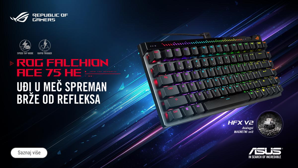 ASUS ROG Falchion Ace 75HE Black tastatura – novo u Gigatronu
